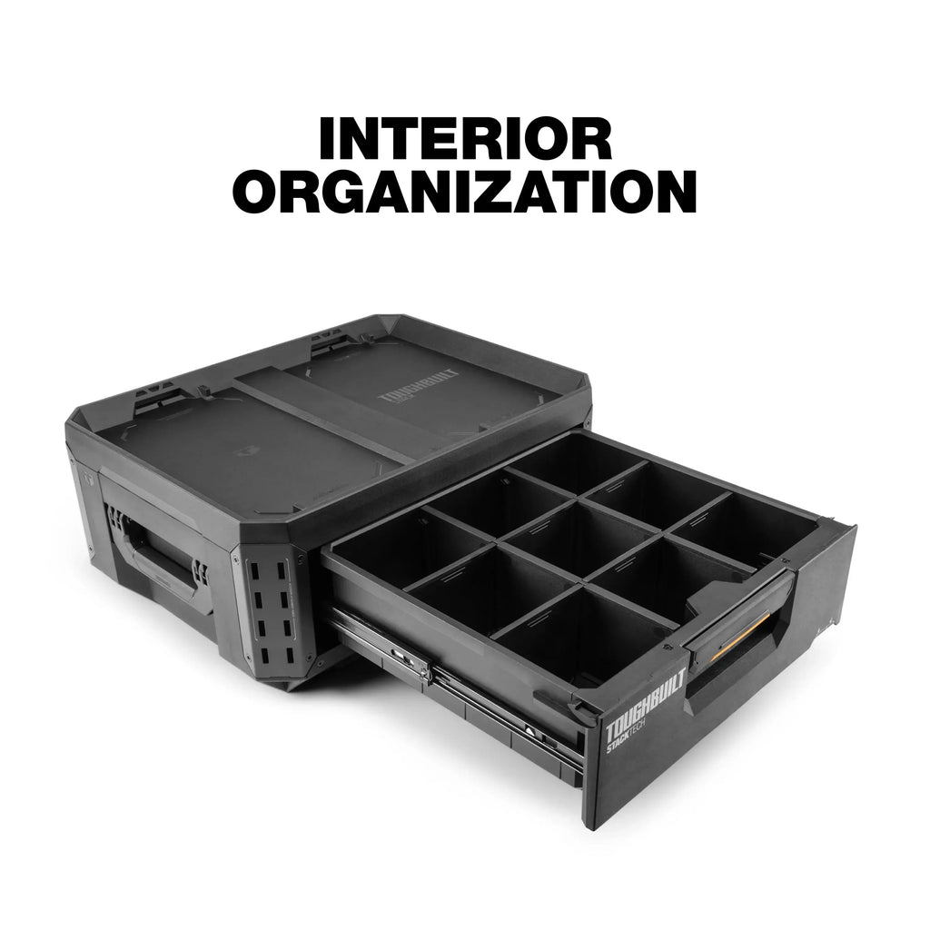 TOUGHBUILT STACKTECH Pull-out Toolbox Stacking Combination Hardware Parts Compartment Organizer Tool Accessories