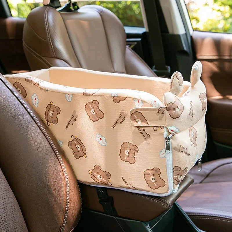 Small Dog And Cat Booster Seat Car Safety Seat Pet Central Control Car Litter Dog Kennel Cat Car Mat Armrest washable Travel Bag