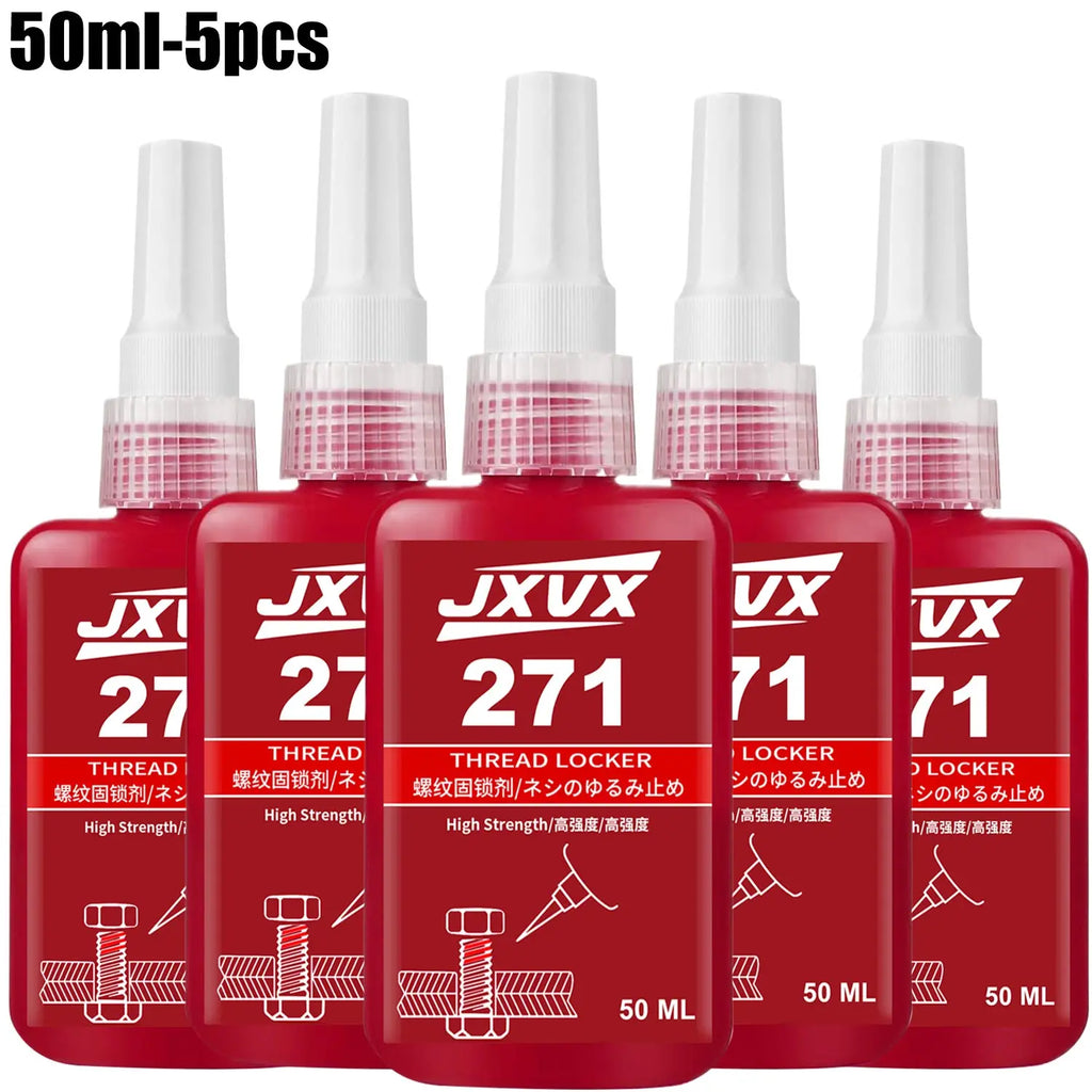 271 Threadlocker Reusable Threadlocker Anaerobic High Temperature Glues Anti Loose Screw Glues Fastening Sealant Quickly Cured Thread Locking Agent Sealant for Screws.