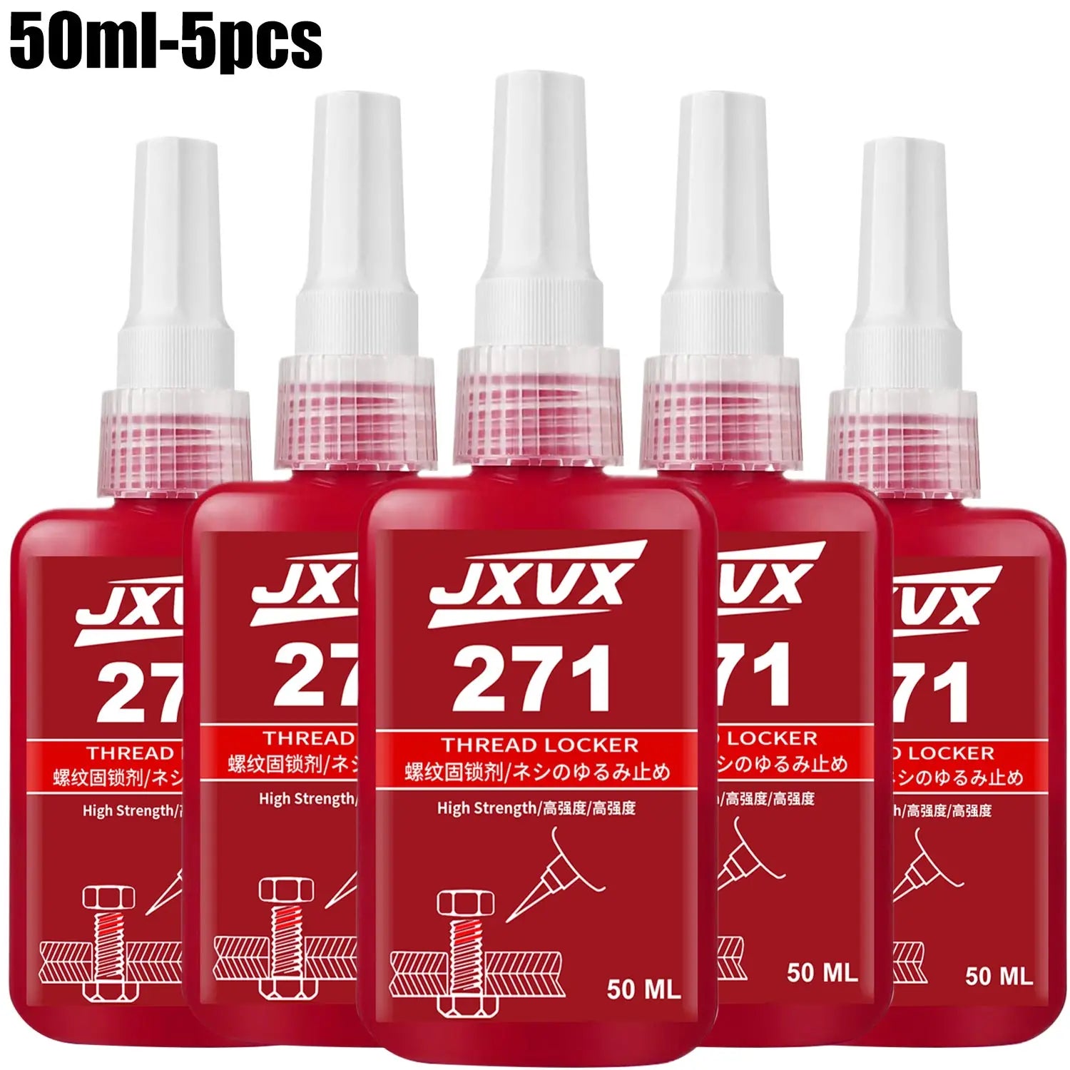 271 Threadlocker Reusable Threadlocker Anaerobic High Temperature Glues Anti Loose Screw Glues Fastening Sealant Quickly Cured Thread Locking Agent Sealant for Screws.