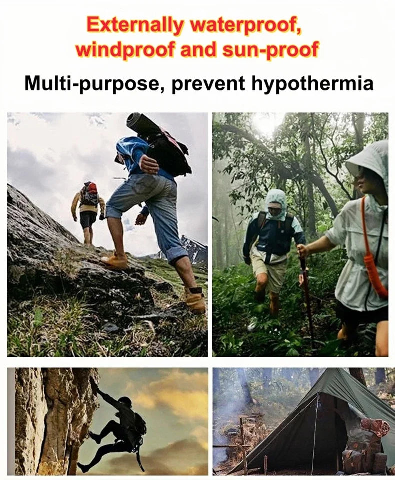 1/4pcs Emergency Mylar Thermal Blanket Foil Space Blanket Designed for NASA Body Warmer Outdoor First Aid Camping Hiking Travel