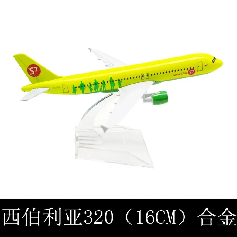 Toy 16CM A320 Series Aircraft Model Diecast Alloy Airplane ﻿320 1/400 Scale With Plane Base Adult Children Gift