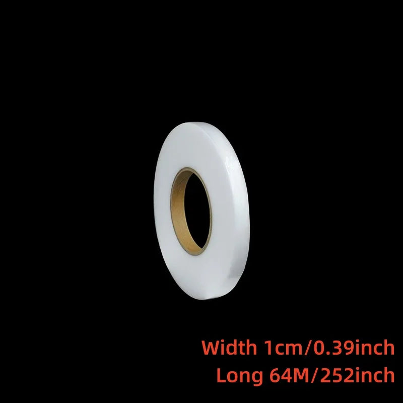 64M Fusible Tape Roll, 150°C White Heat Activated Adhesive for Fabric, Clothes, Jeans, T-Shirts, Curtains