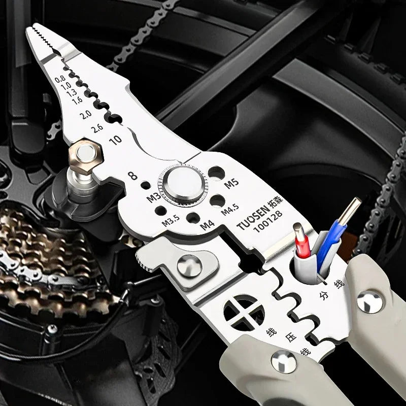 Multifunctional Stripping Crimping Pliers Wire Stripper Crimper Cable Cutter Adjustable Terminal Hand Tool For Electrician