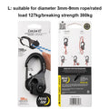 Knot-Free Rope Tightener Cast Aluminum Hanging Drawstring Buckle Hook Self-Locking Binding Fixed Mechanism Camping Outdoor Tools