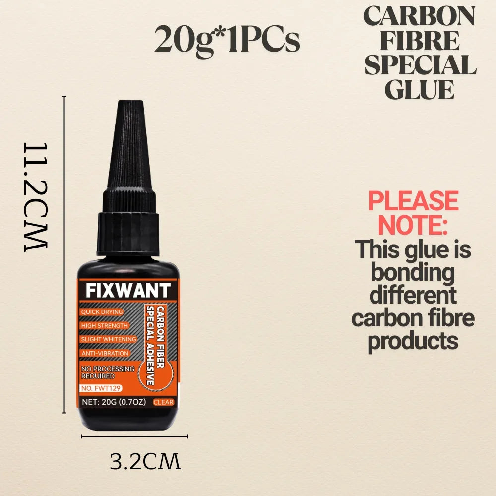 Industrial Special Glue for PP Polypropylene Plastic, Carbon Fiber, Fixes POM Polyoxymethylene, Silicone Fast-Curing Adhesive