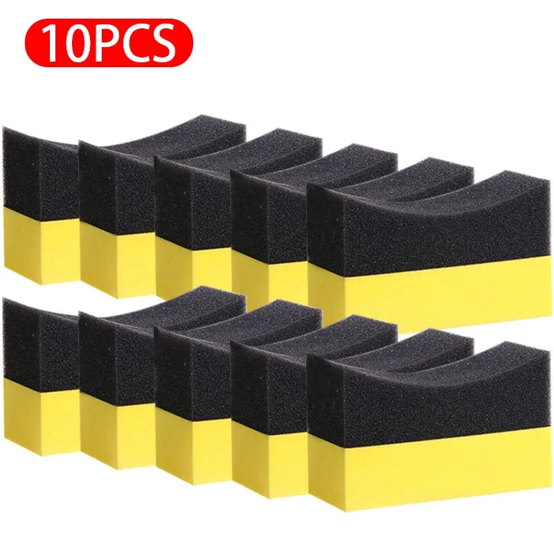 1/50pcs Auto Cleaning Sponge Brush Set for Car Wheel Tire Wash Wipe Water Suction Sponge Pad Wax Polishing Tyre Brushes Tools