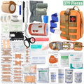 379pcs Home Office First Aid Kit Portable Emergency Bag, Red Survival Carry-On for Outdoor Activities, Camping, Hunting, Hiking