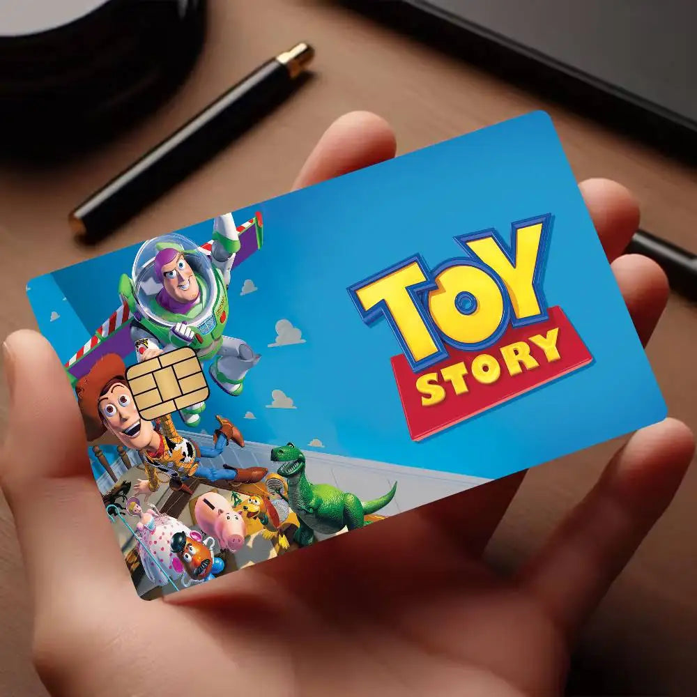 Cartoons Animations T-Toy Story 2024 Anime Cartoon Skin Stickers Film Tape Case For Big Credit Debit Card Front Side