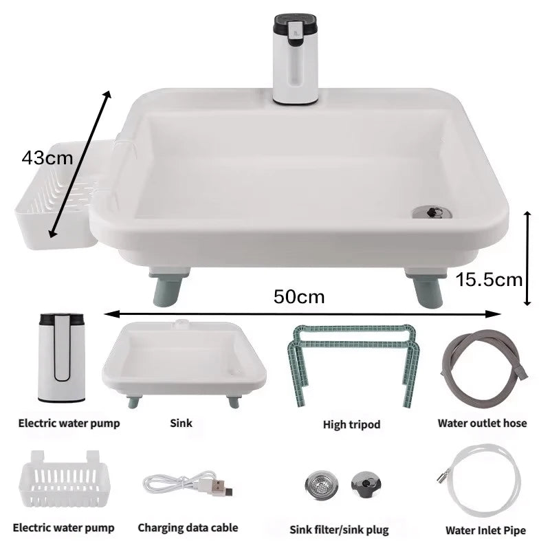 Outdoor Camping Portable Sink Multifunctional Camping Sink With Electric Water Pump Suitable For Outdoor Travel And Family Use