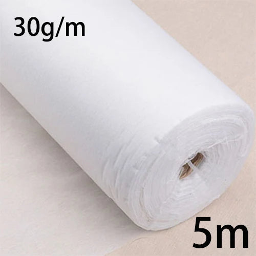 5 meters/lot (5.4 yards)*1meter(1.09yard) Lightweight Non-Woven Fusible Interlining Fabric Apparel Sewing DIY Accessory 30g/m