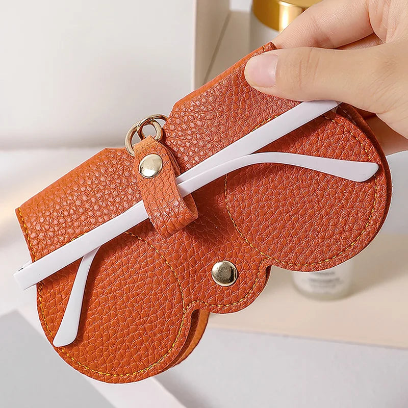 NEW Eyeglass Case Sunglasses Cover Cute Hanging PU Leather Sunglasses Reading Glasses Storage Bag Portable Travel Eyewear Holder