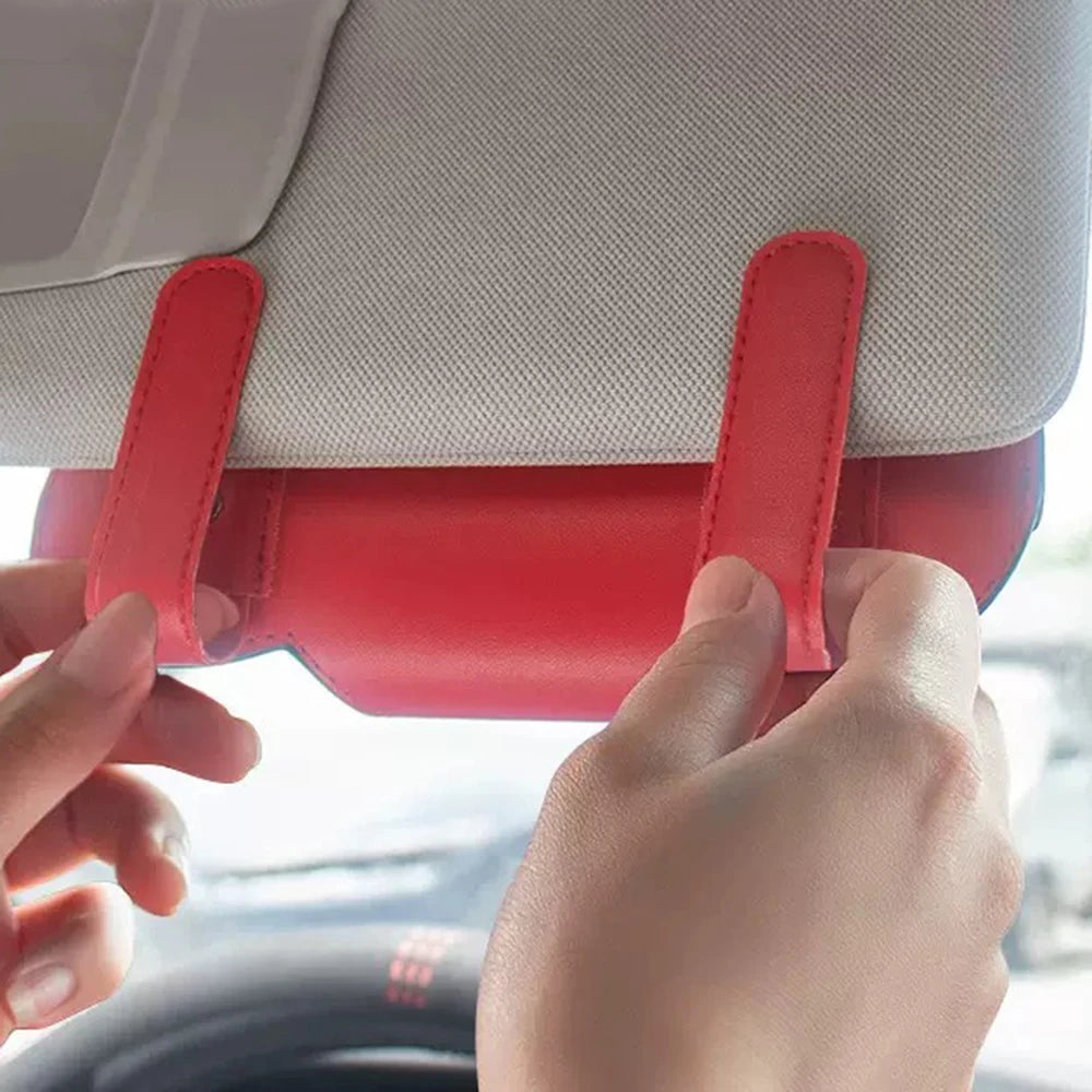 Car Sunglasses Holder Case Sun Visor Glasses Box Clip Eyeglasses Storage for Ford ST Focus Kuga MK3 MK4 Puma Fiesta ST