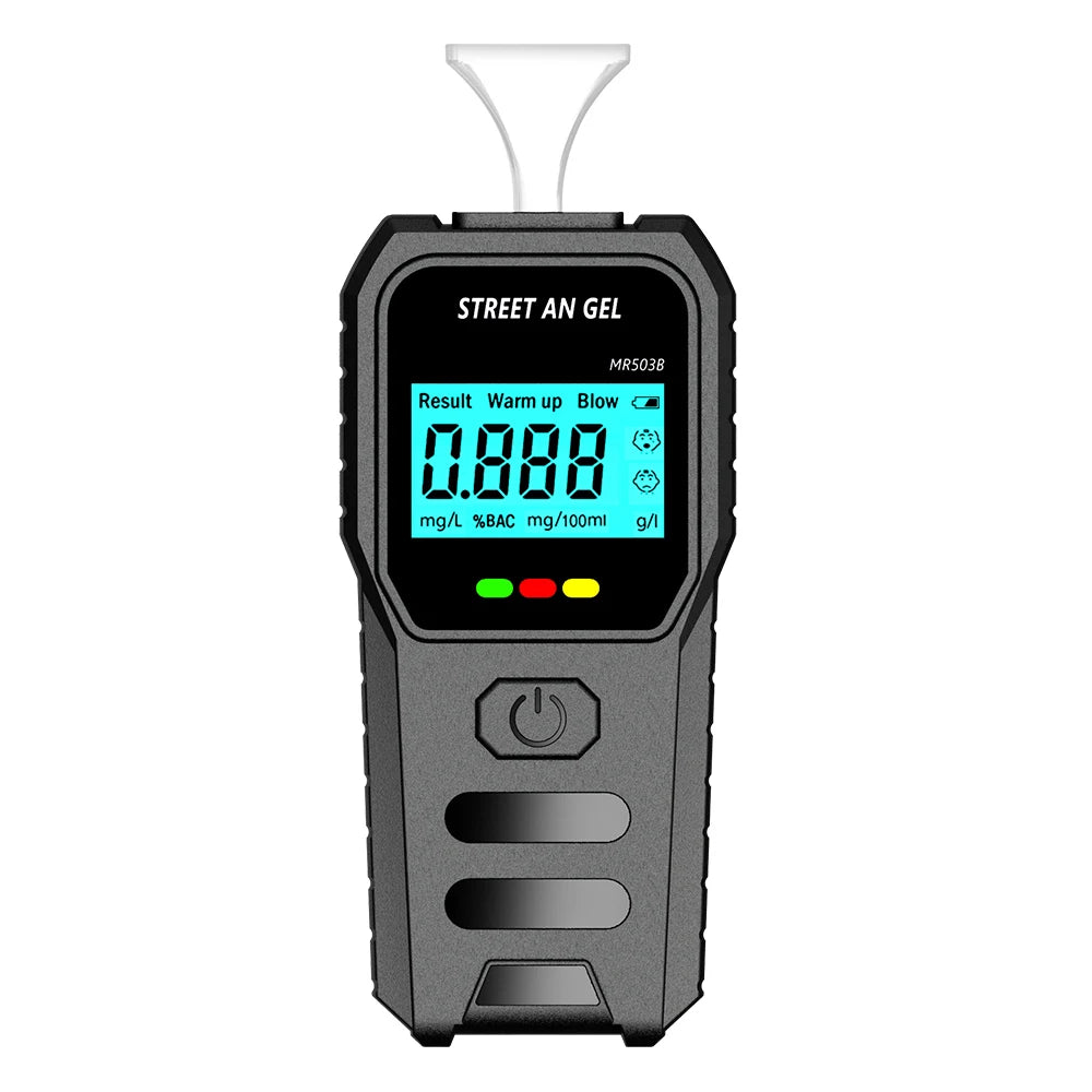 Portable Alcohol Tester with Voice Broadcast LCD Display Breath Alcohol Analyzer Breathalyzer Drunk Driving Checker for Personal
