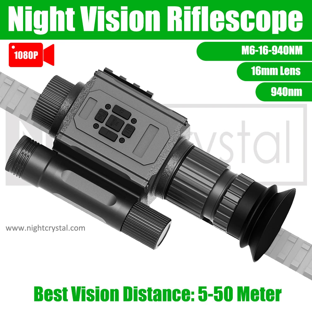 Megaorei NK008 Night Vision Scope 850nm/940nm IR Hunting Camera Telescope Monocular  5x Digital Zoom 1080P Video Photo Record