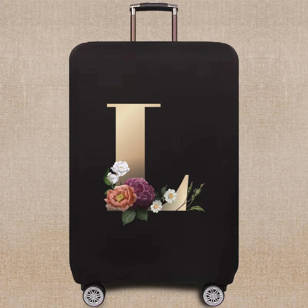 Luggage Covers 18-32 Protector Travel Luggage Suitcase Protective Cover gold letter series Stretch Dust Cover Travel Accessories