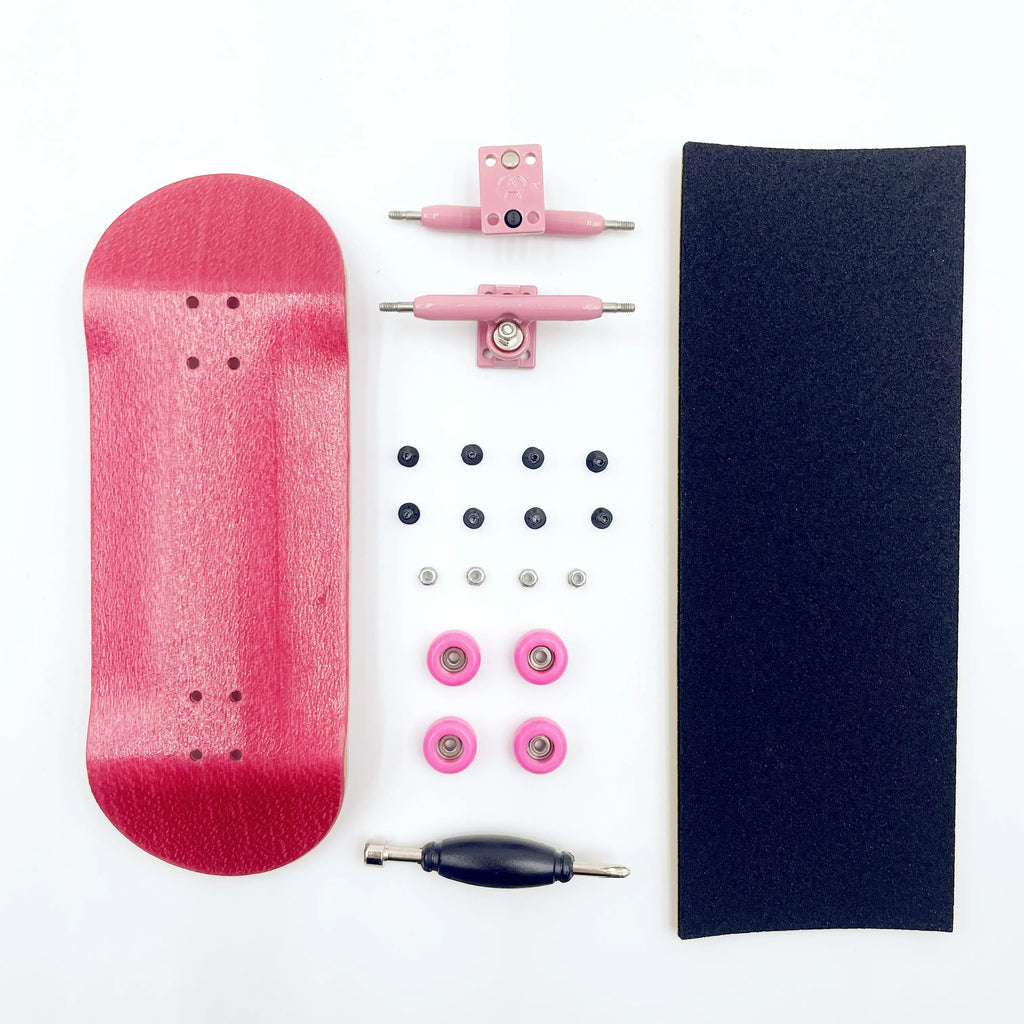 34mm Complete Fingerboard Handmade Deck Single Axle Truck CNC Bearing Wheels