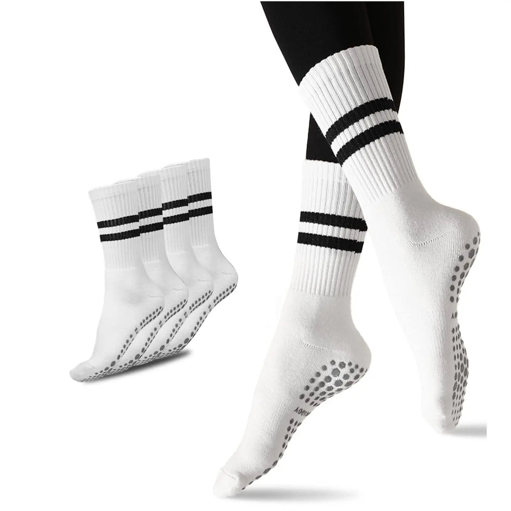 4pairs   Cross-Border Professional Yoga Socks,  Cotton Strapping Silicone Anti-Slip Pilates Fitness Dance Floor Socks
