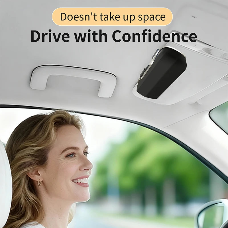 For GMC Car Sunglasses Holder, ABS Visor Glasses Case Clip Carbon Fiber Texture Car Sun Visor Glasses Box Storage