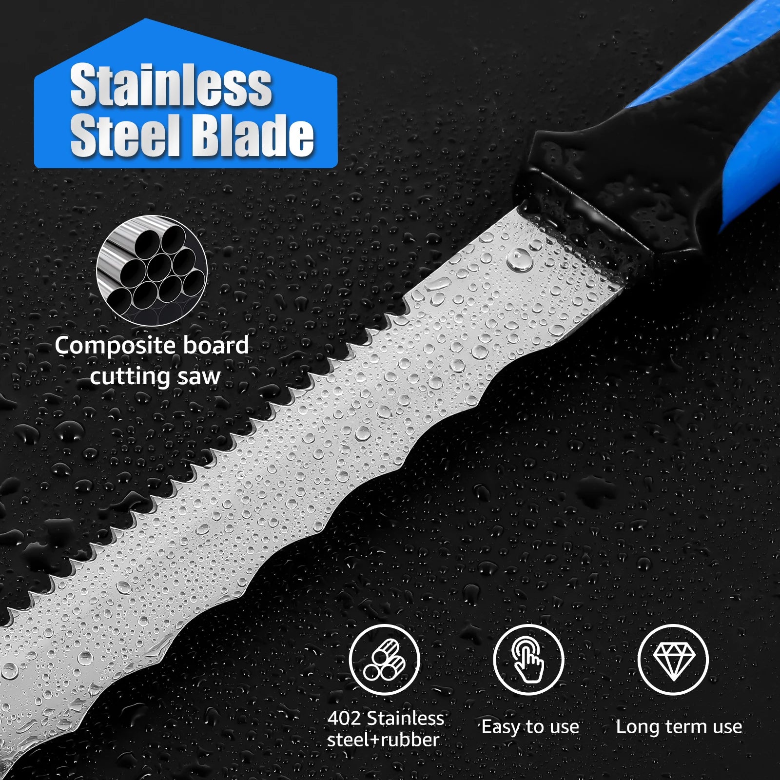 1/2 Pcs Insulation Knife with Sheath Rustproof Double Sided Serrated Duct Knife Tool for Cutting Heat Material Foam Styrofoam