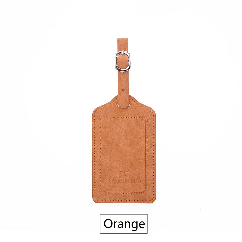 PU Leather Aircraft Logo Luggage Tag, Anti Loss With Name Card, Suitable for Luggage and Travel Bags