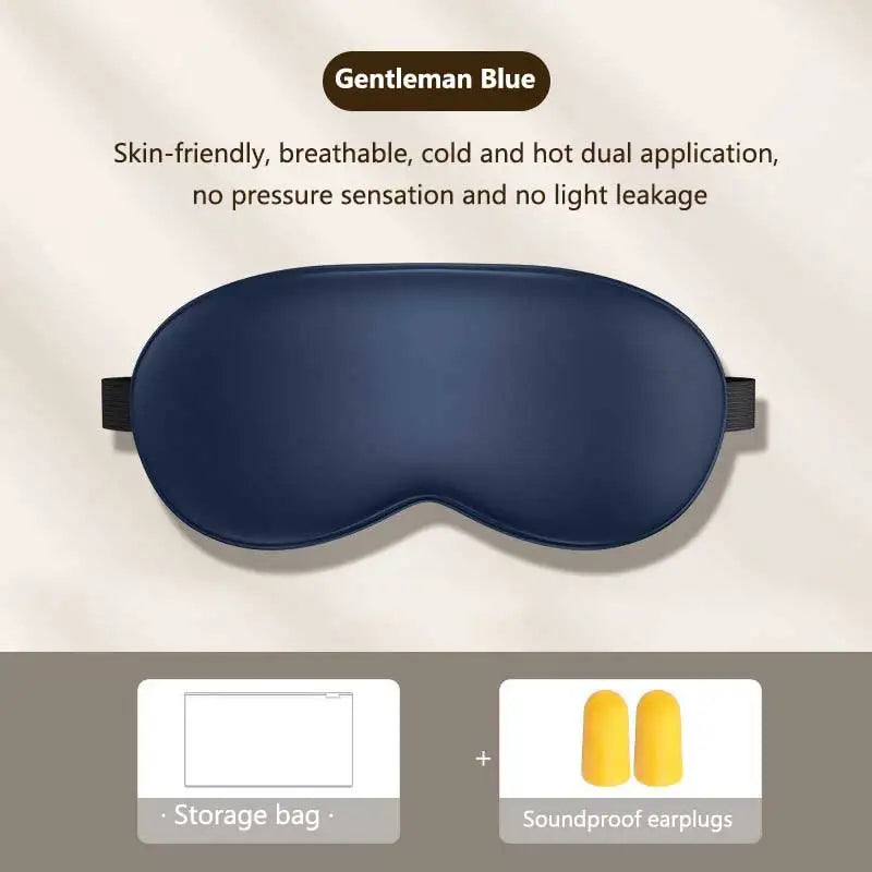 Soft Silk Sleep Eye Mask Light Blocking Breathable Eye Protection Zero Eye Pressure Adjustable Strap Skin-friendly Eye Covers