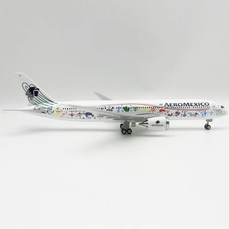 787 B787 Mexican Air AEROMEXICO Airlines Scale Aircraft 30cm Airplane Toy Model Diecast Plane Model for Collections and Displays