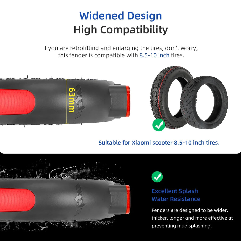 ULIP Metal Rear Fender for Xiaomi M365 Pro Pro2 1S Lite Mi 3 Electric Scooter Rear Wheel Protect Mudguard Skateboard Accessories