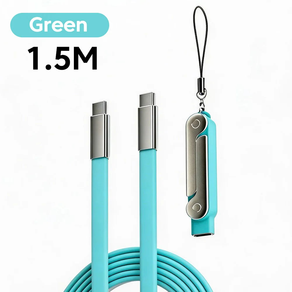 240W Fast Charging Cable Foldable Mobile Phone Holder Type C to Type C Data Cable PD Usb C Cable with Type C to type C Adapter