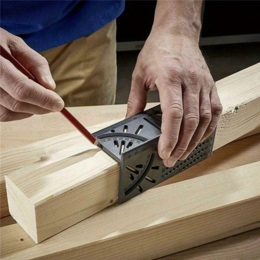 Plastic Woodworking 3D Angle Ruler Woodcraft Scriber T-Type Multifunctional 90 Degree Ruler Angle