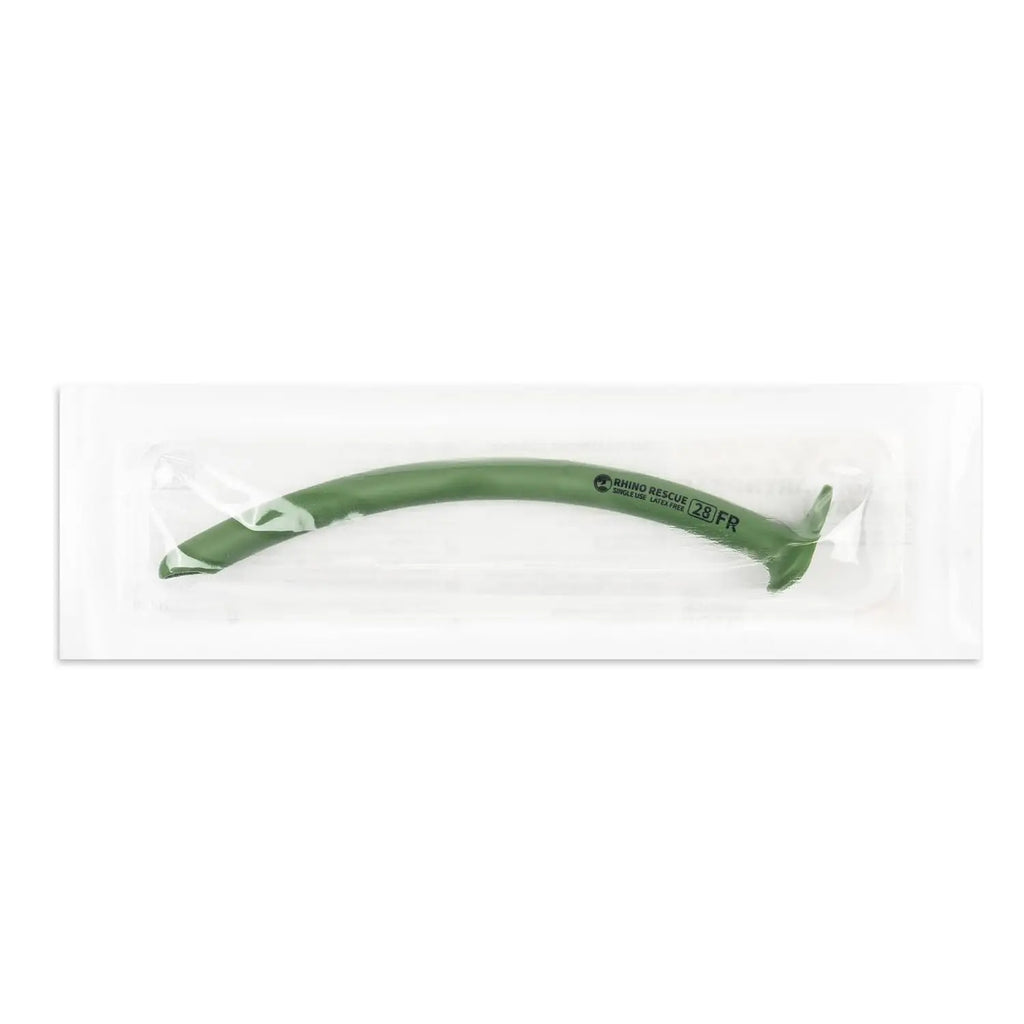 RHINO RESCUE Nasopharyngeal Airway, NPA Nasal Airway 28 FR. with Lubricants (2-Pack)