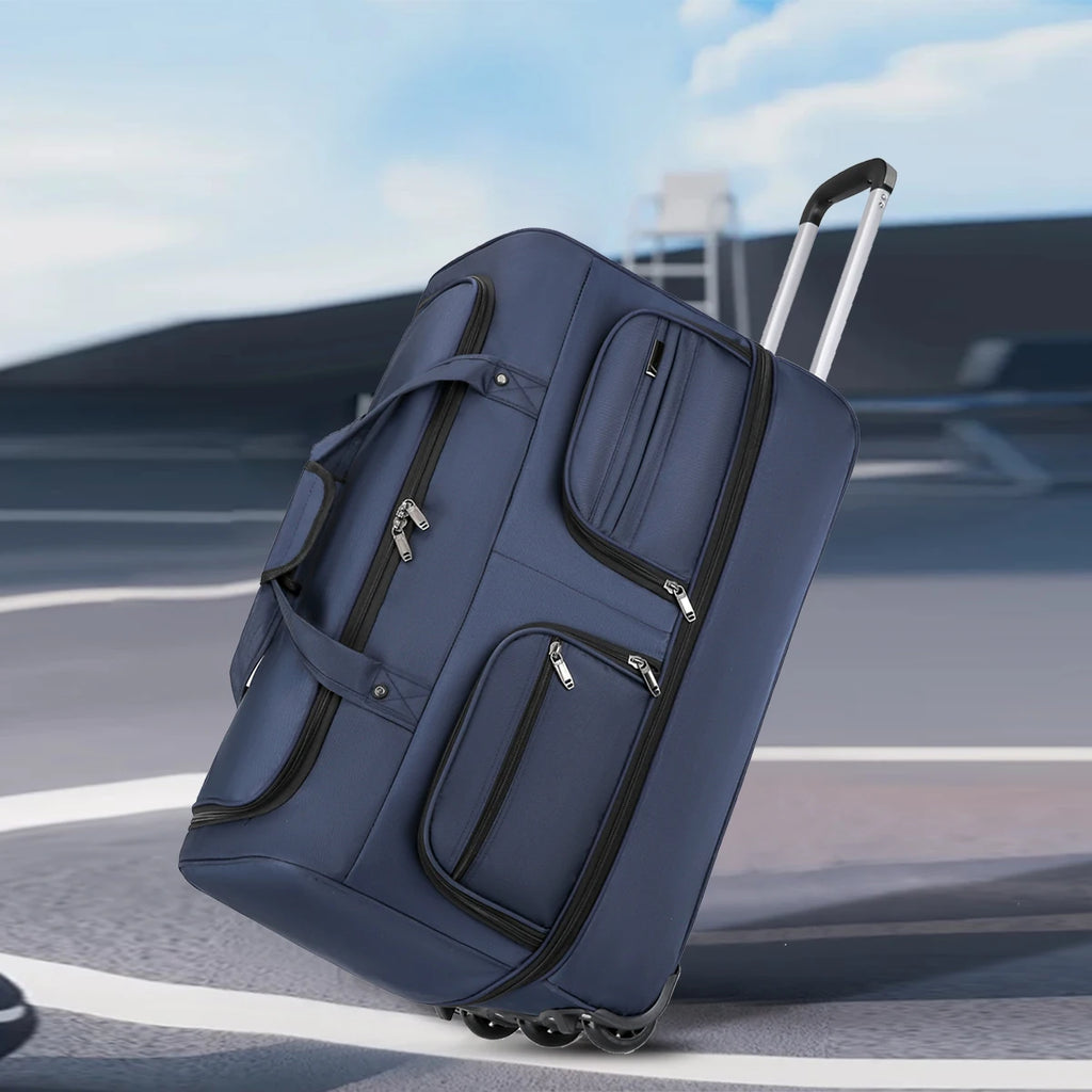 2026 New Fashion Travel Bag Women's Large-Capacity Men's Sports Bag Waterproof Travel Bag Roller Trolley Bag Duffel Bag