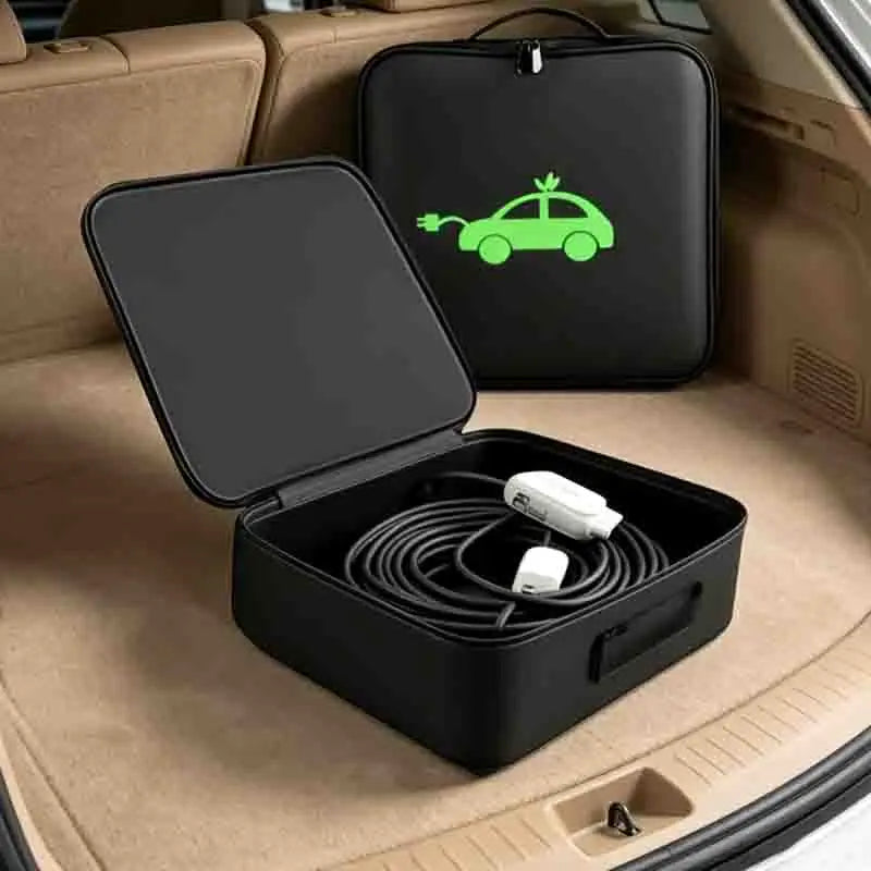 Outdoors Car Storage Charging Gun Storage Bag High-Capacity Portable Waterproof Shock-Absorbing Car Carrying Charger Storage Bag