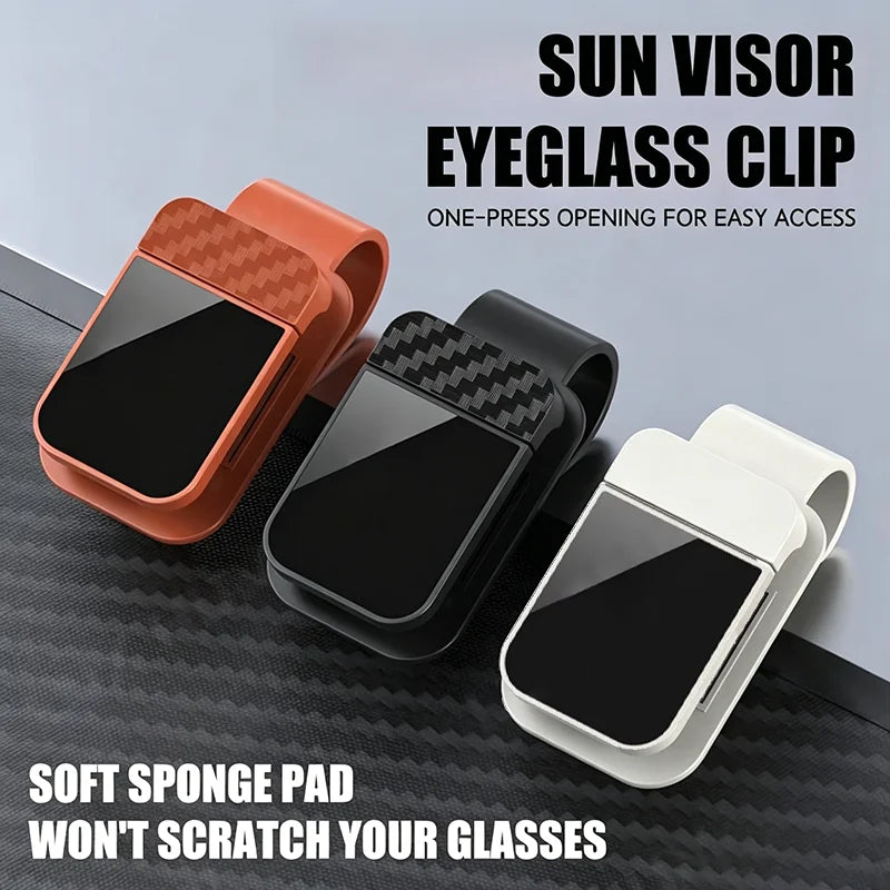 Car Sunglasses Clip Sun Visor Glasses Holder Card Ticket Holder Stable Storage Clips Eyeglasses Hanger Car Interior Accessories