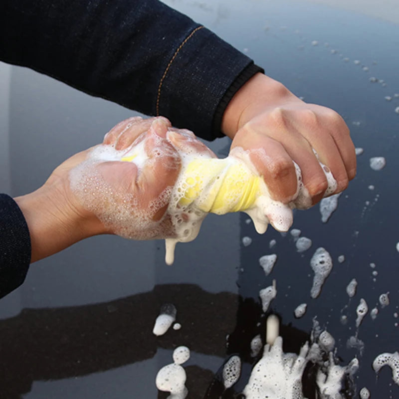 3PC High Density PVA Car Wash Sponge - Super Absorbent Multi-Functional Cleaning Sponge for Vehicle Detailing Stain Removal