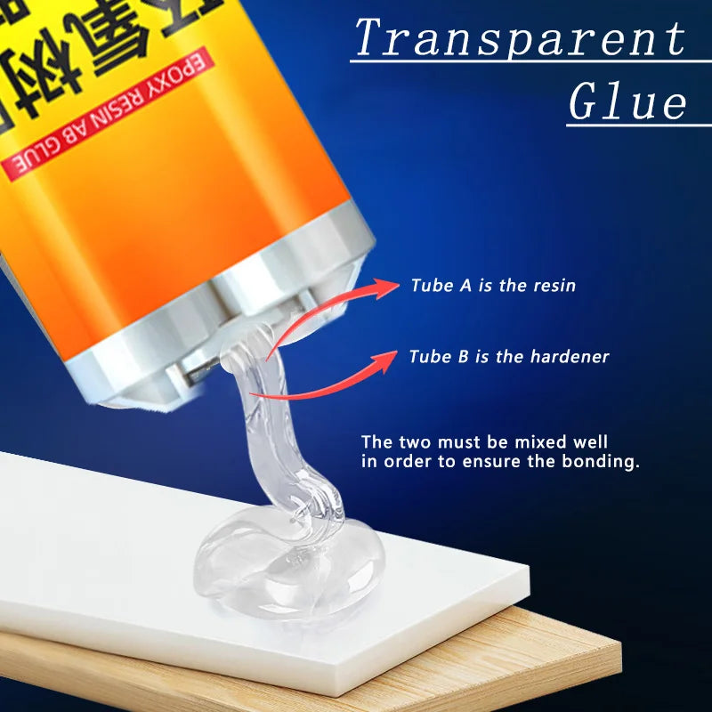 Epoxy Resin AB Glue Quick-drying Instant Adhesive for Leather Rubber Wood Metal Repair Strong Bond Sealant Liquid Adhesive