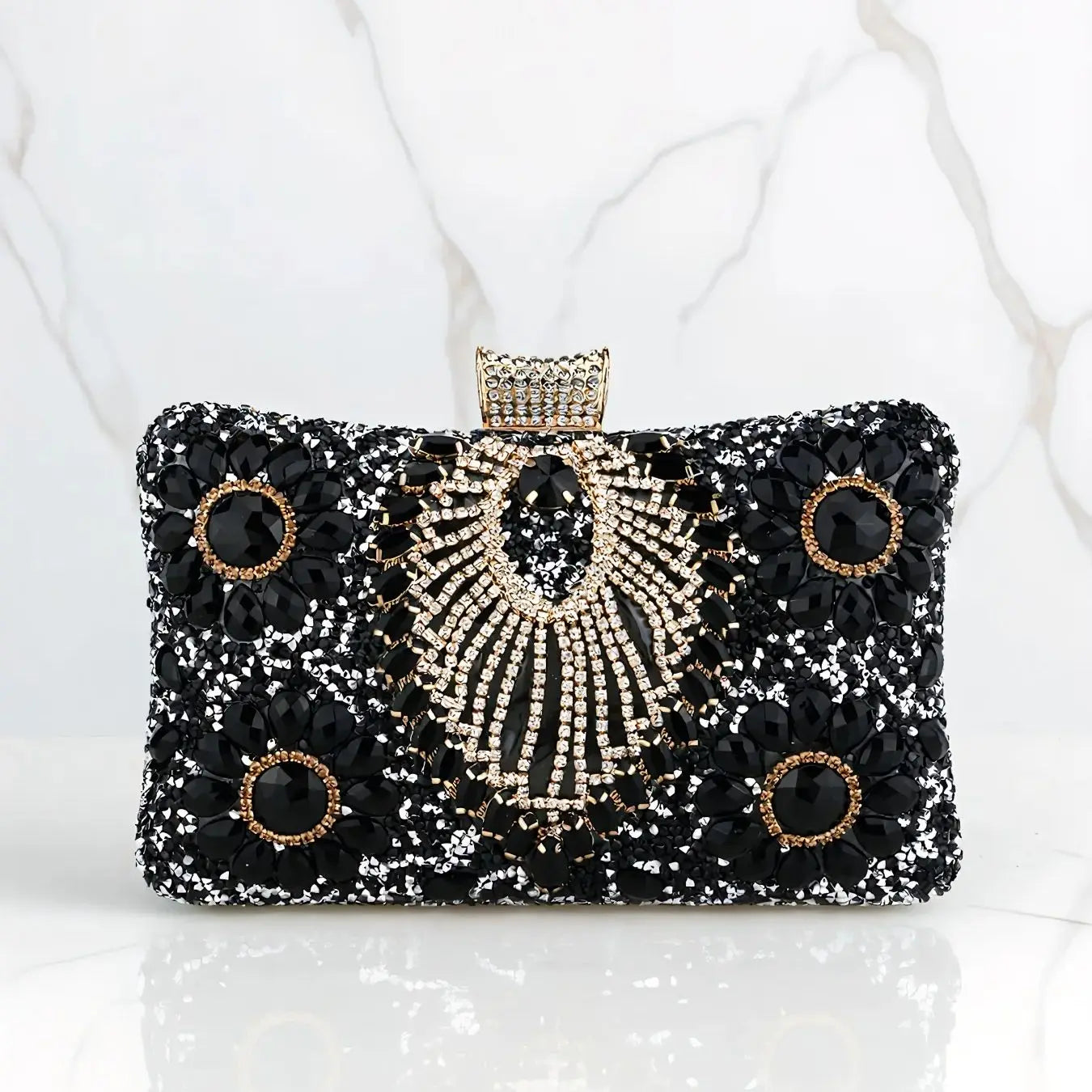 Acrylic Flower One Side Glitter Tassel Women Evening Bags Diamonds Small Day Clutch Luxury New Chain Shoulder Handbags For Party