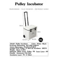 MOUNTAINHIKER 36L Outdoor Refrigerator with Trolley Wheels Incubator Portable Warm Box BBQ Car Pulley Warm Box Refrigerator Box