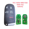 433MHz ID46 M3N Remote Car Key Fob for Challenger Charger SRT Hellcat Redeye Widebody Jeep Grand Cherokee SRT VIPER Scat Pack
