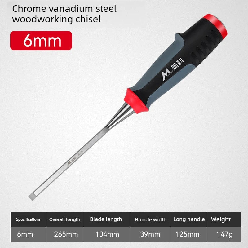 4Pcs Wood Carving Chisels Set Professional for Woodworking - 8/12/16/20mm Comfortable Beech Handle Wood Chisel with Wood Handles