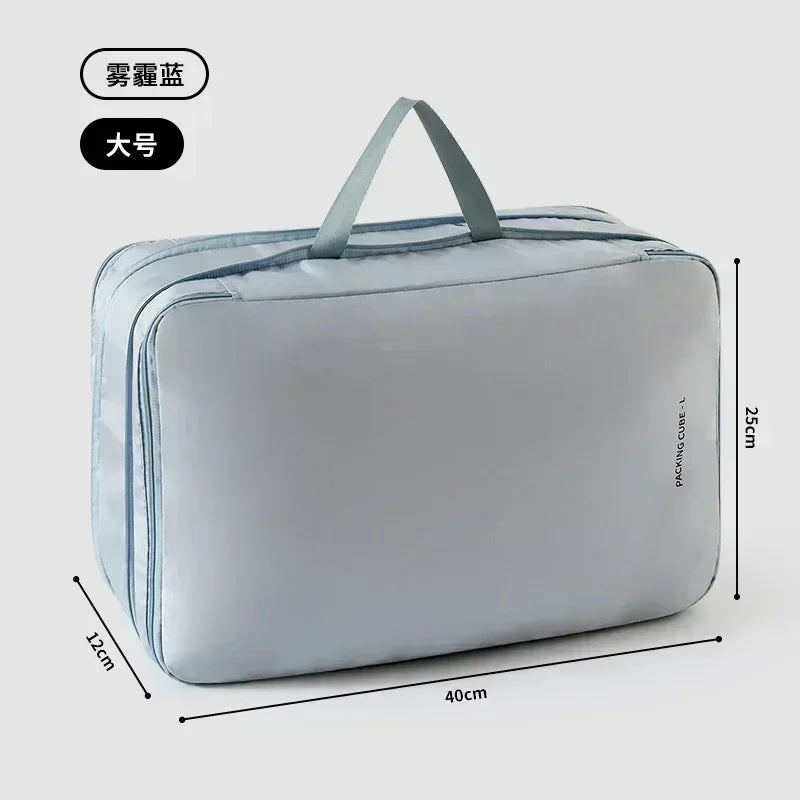 Travel Bag Compression Packing Cubes Double-sided Large Capacity Storage Bags for T-shirt Down Jacket Business Travel Supply