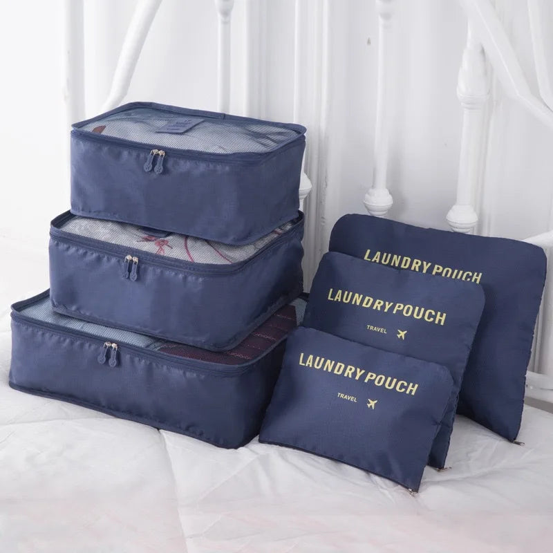 6pcs Travel Organizer Storage Bags Portable Travel Suitcases Organizer Travel Bag For Women Luggage Organizer Clothes Shoes Bag
