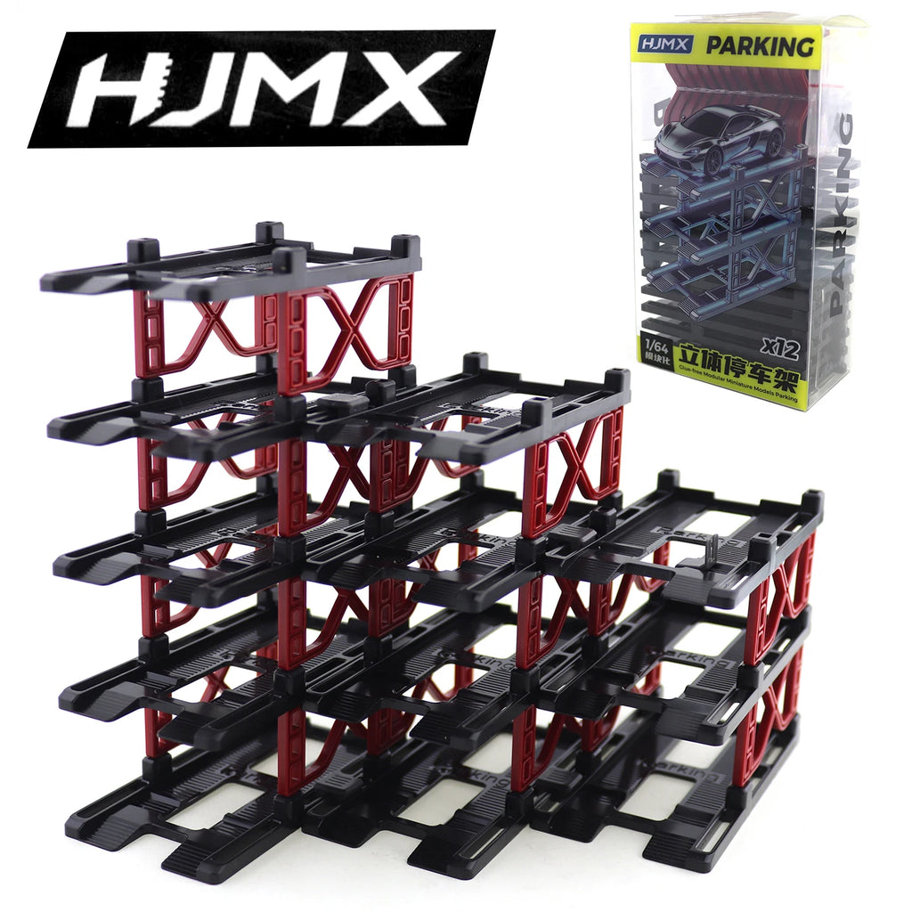 HJMX 1:64 Three-dimensional Assembly Parking Stand 12-layer Assembly Simple Parking Garage Building Model
