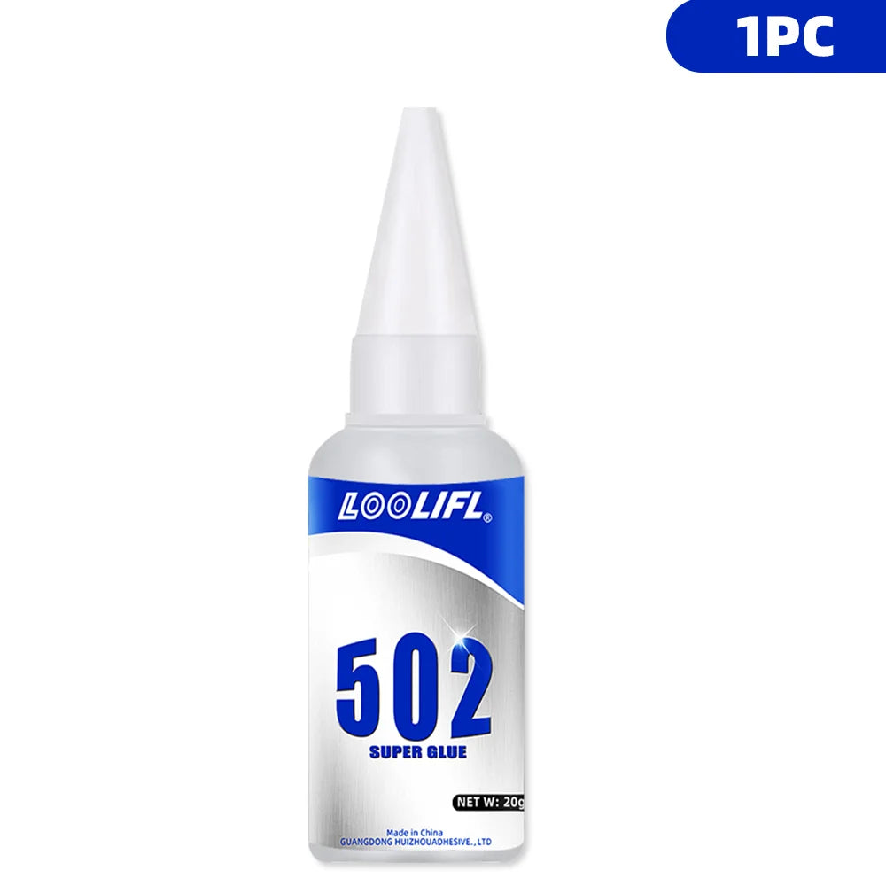 LOOLIFL 502 Super Glue 20g Instant Strong Adhesive Transparent Glue for Metal Plastic Wood Ceramics Universal Repair Tool 1-7pcs