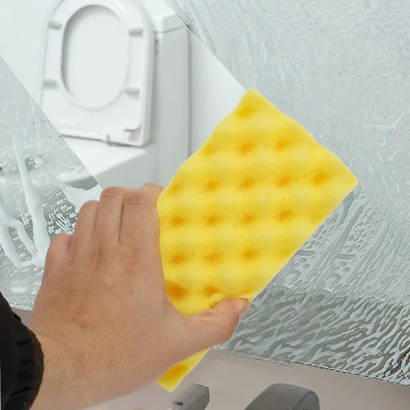 Large Car Wash Sponge Block Car Body Cleaning Stain Removal High Density Wave Pattern Water Absorbent Sponge Car Paint Care Tool