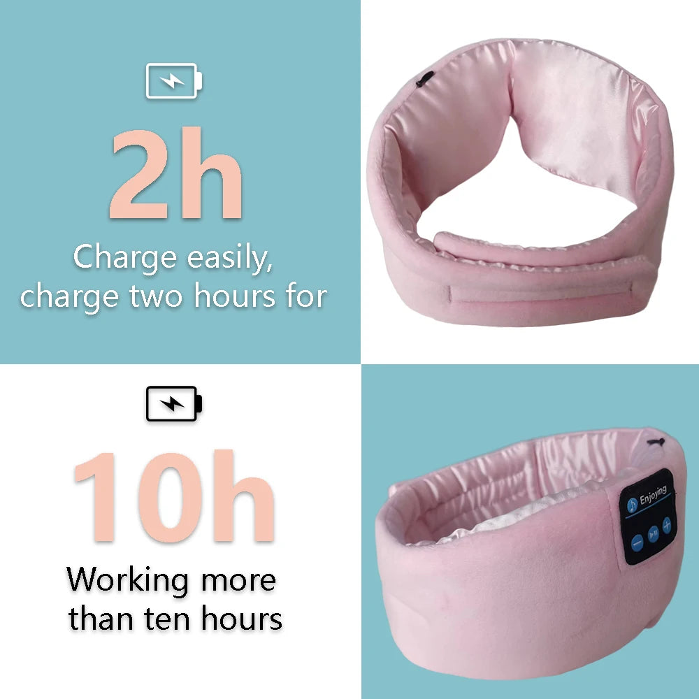 Bluetooth 5.2 Headphone 3D Wireless Music Eye Mask Headset Adjustable For Artifact breathable Sleeping Headphones
