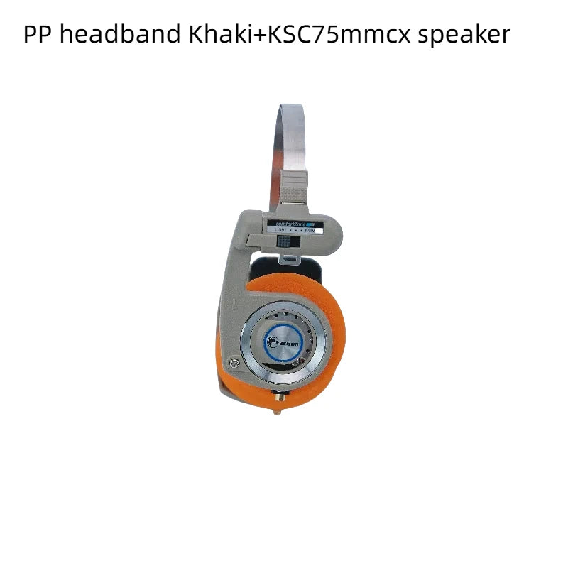 Farsoo PP Headband with KSC75 MMCX Speaker Compatible with MMCX 3.5 Cable or Bluetooth Cable HIFI Sound Retro Music Headphone