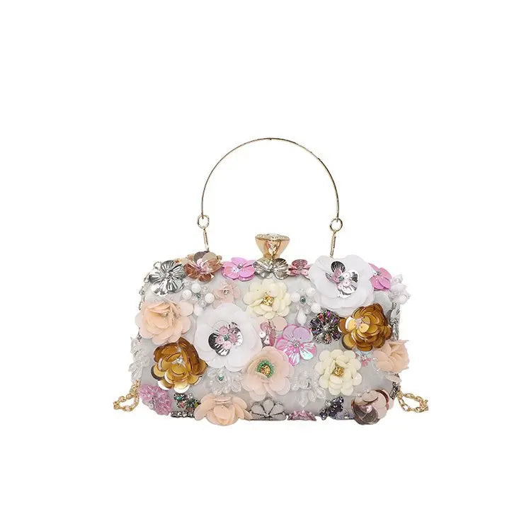 2025 Winter Women Evening Bags For Women Luxury Floral Rhinestones Shoulder Crossbody Bags Party Wedding Clutch Ladies Handbags