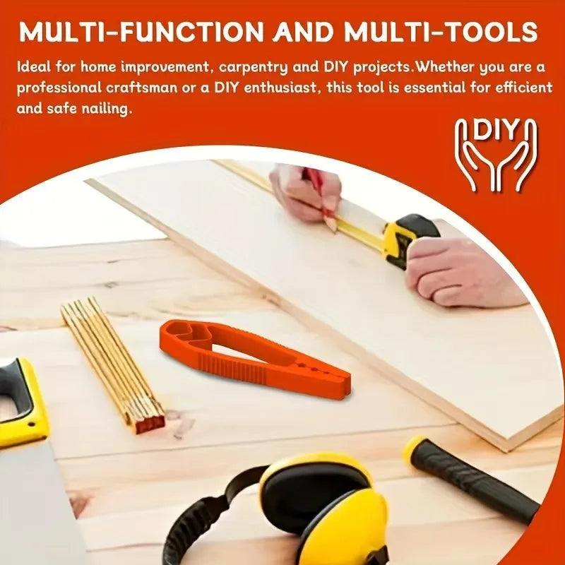 Safety Nail Holder Pliers, Plastic Slip Joint Finger Guard for Woodworking DIY Hammering