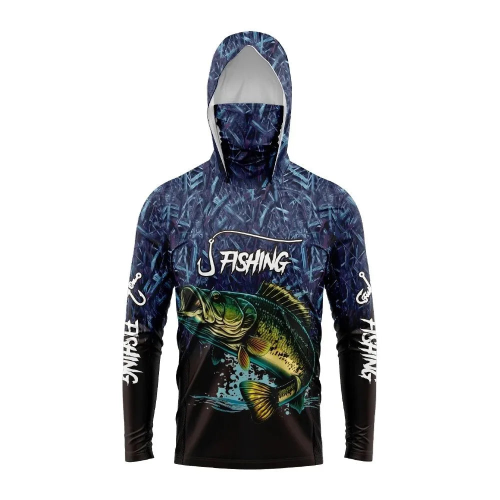 2026 Summer New Style Men's Long-Sleeved Shirt with 3D Fishing Pattern Print Comfortable Soft Breathable for Sports Use
